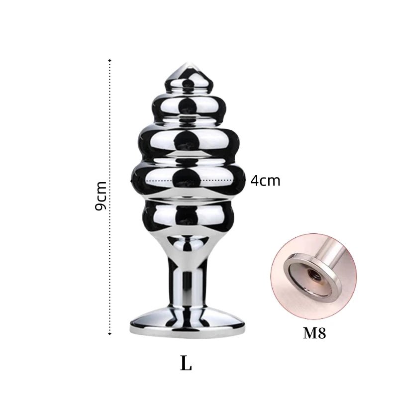 25cm Mini Elegant Metal Plug with Charming Small Tail Toy