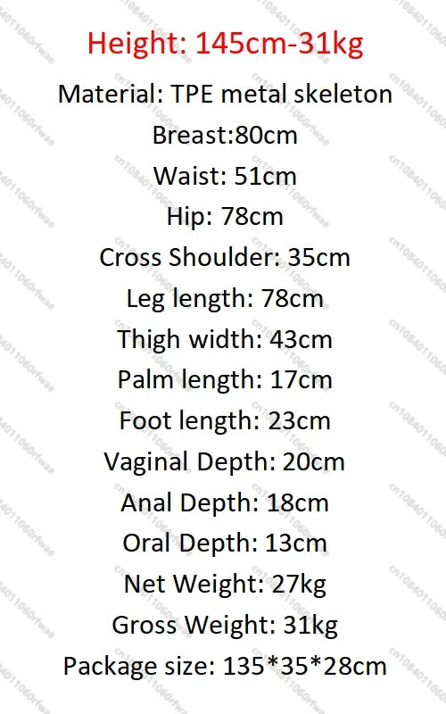 158cm Adult Toy Realistic Figure with Curvy Breasts for Pleasure