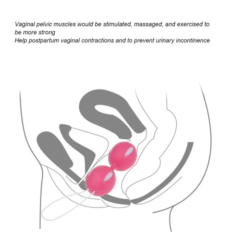 Ben Wa Balls Weighted Kegel Vibrator for Pelvic Floor Strengthening
