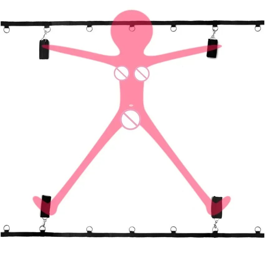 Bed Restraint Kit Couple Adult Game BDSM Bondage Strap  Handcuff