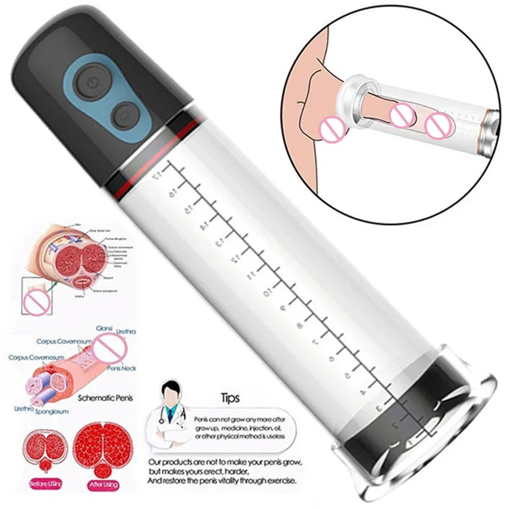 Electric Pump for Men Enhancer and Extender Toys Device