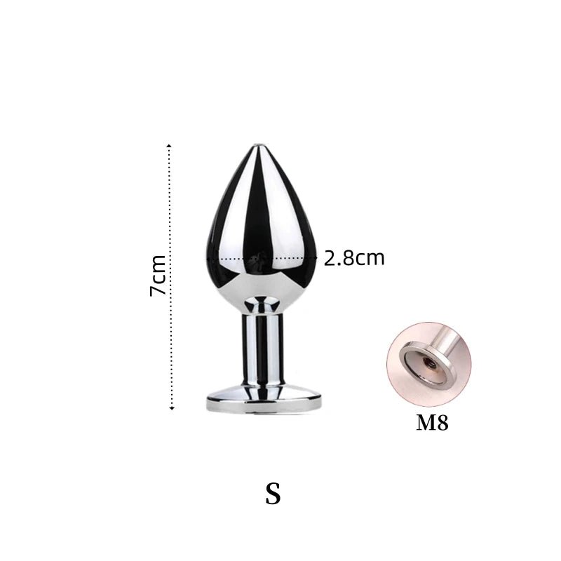 25cm Mini Elegant Metal Plug with Charming Small Tail Toy