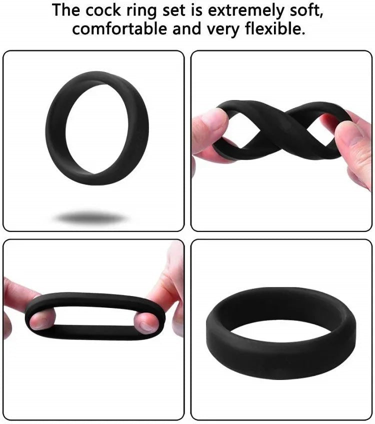6 Size Silicone Ring Enhance Erection Delay Ejaculation