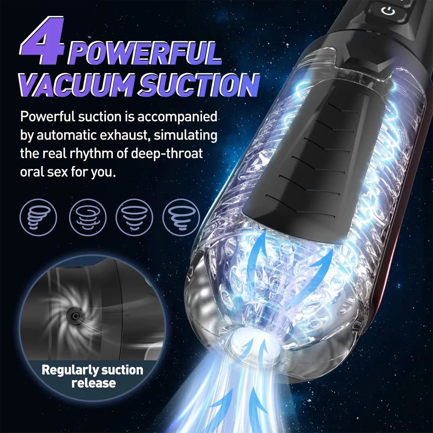 Masturbation Cup Deep Throat Strong Sucking Device for Men