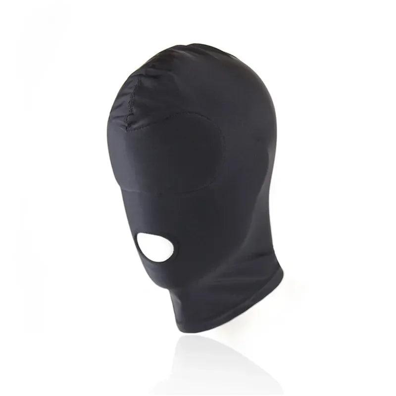 Fetish Mask Hood Sexy Toys Open Mouth Eye Bondage Mask