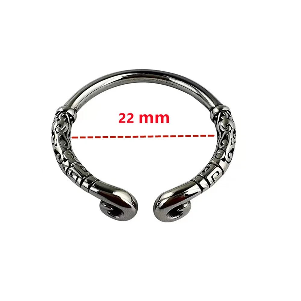 Stainless Steel Head Glans Ring With Joy Ball Beads For Pleasure