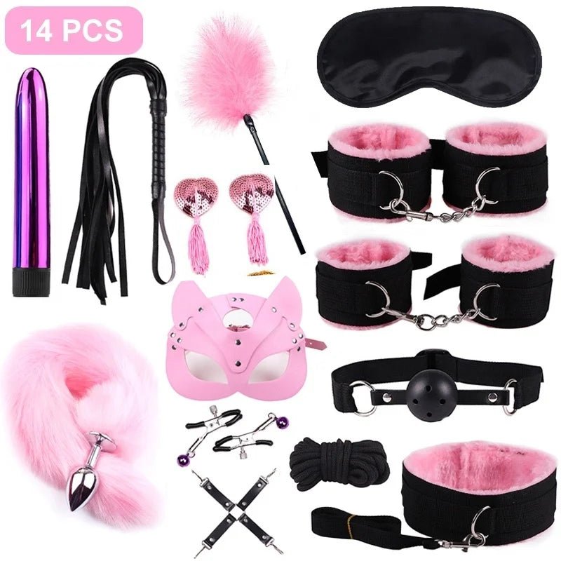 Bondage SM BDSM 14pcs Set Adults Toys For Enhanced Pleasure