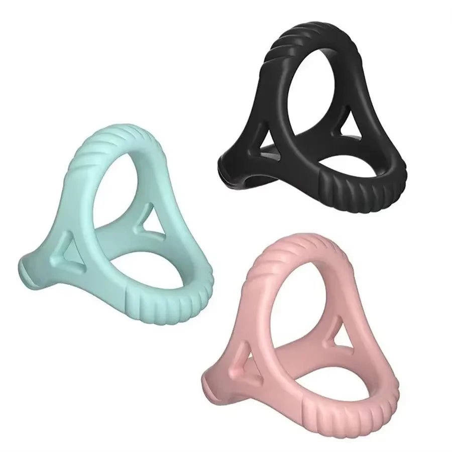 3 Holes Reusable Semen Lock Ring For Males Comfort