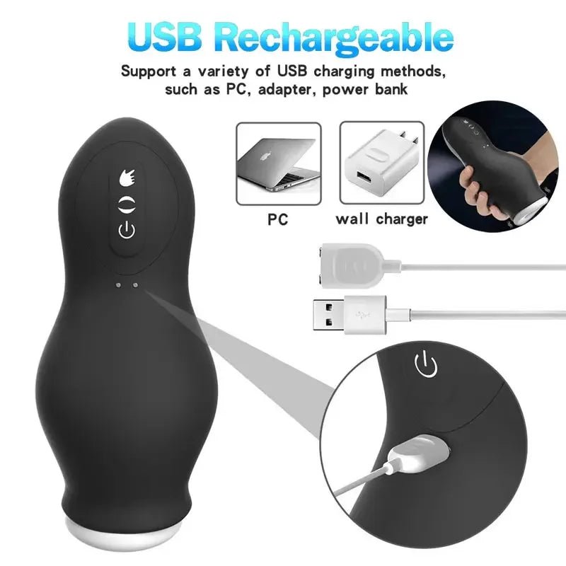 Telescopic Automatic Suction Life-Like Mouth for Ultimate Pleasure