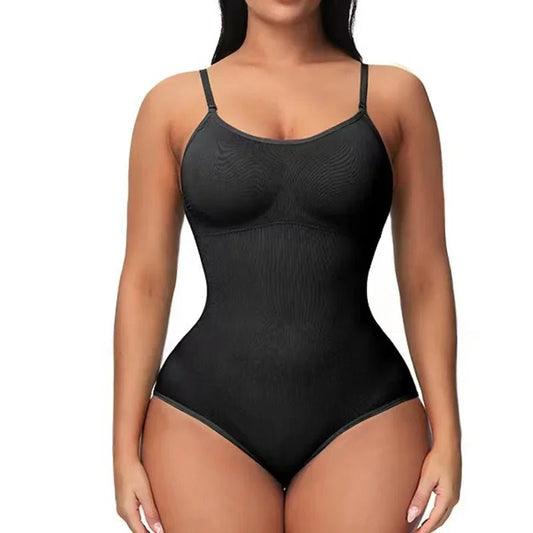 Bodysuit Lingerie Womens Seamless Slimming Control Black Top