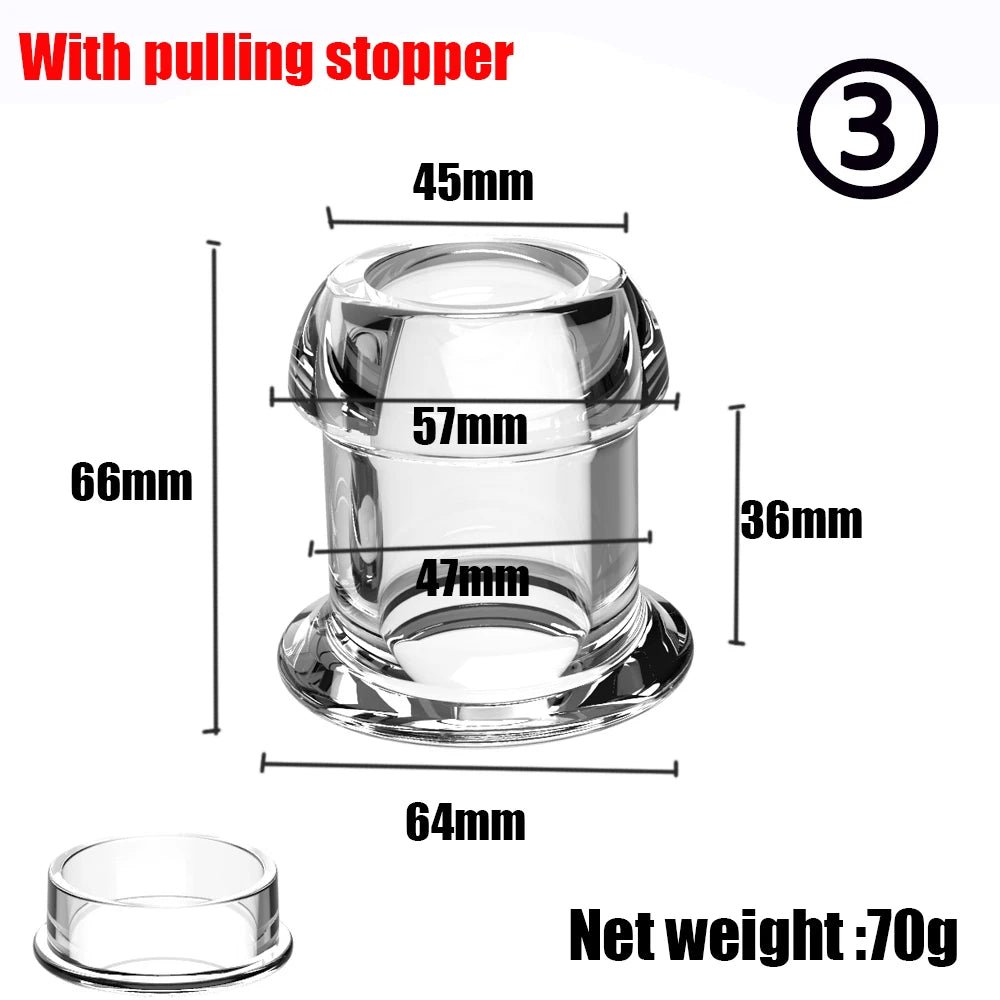 Hollow Plug Silicone Butt Plugs with Stopper for Prostate Massage