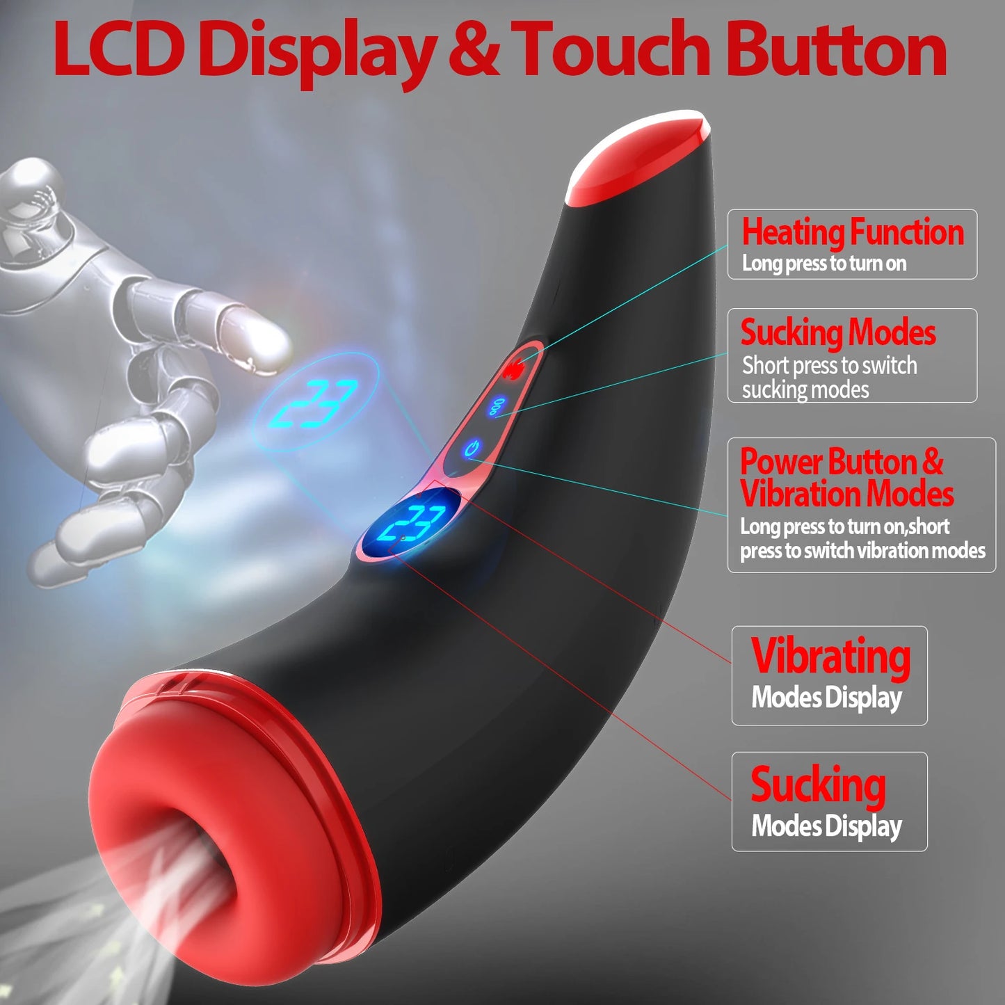 Automatic Vibrating Heating Male Pleasure Device Toy Experience