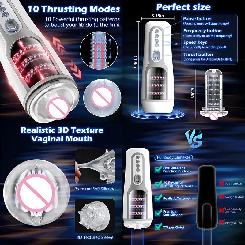 Male Automatic Pleasure Device And Vibrating Plug Stimulator for Ultimate Satisfaction