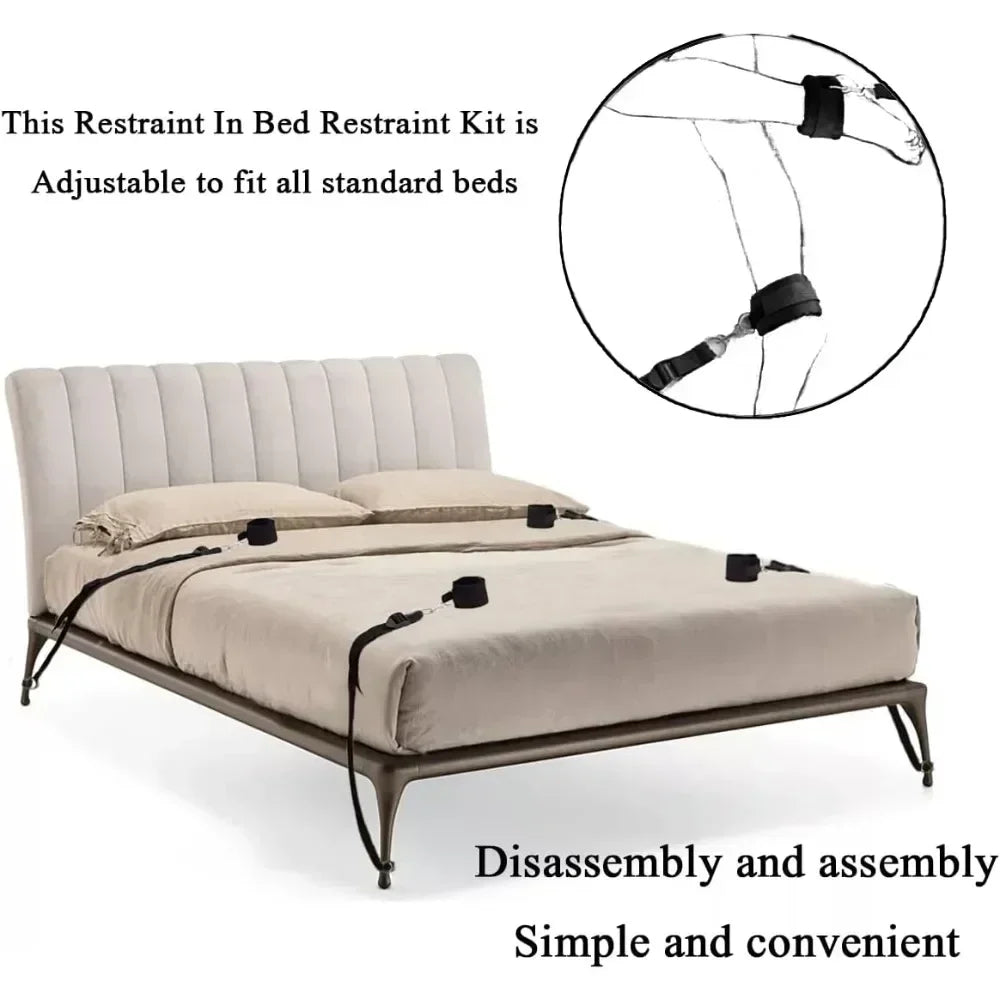 Bed BDSM Kit Set Sex Toy Handcuffs for Couples Fun