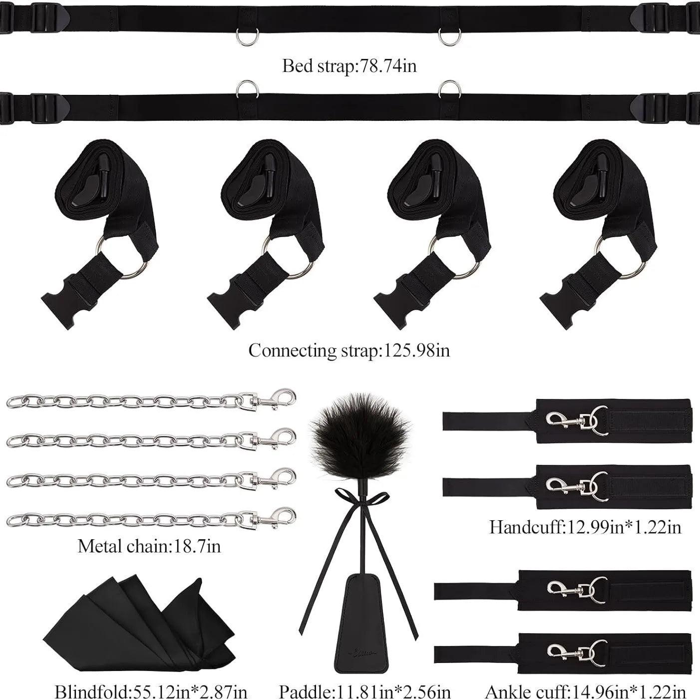 Bed Restraint Set Couple Sex Toys Bondage Handcuff Kit
