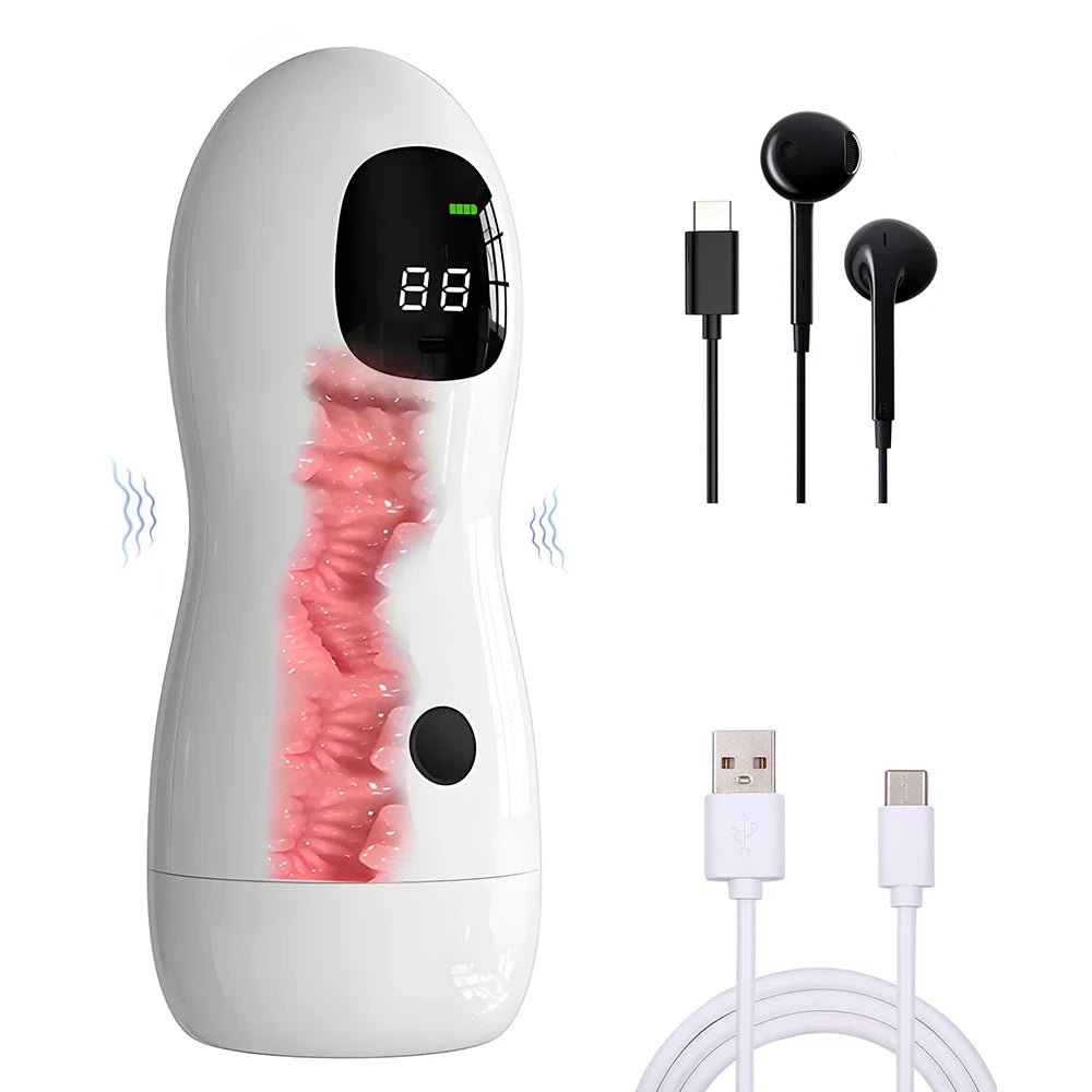 Automatic Male Cup With Powerful Vibration for Pleasure Device