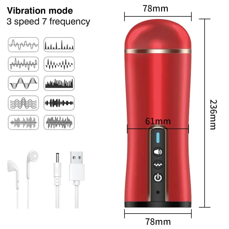 Automatic Male Cup With Powerful Vibration for Pleasure Device