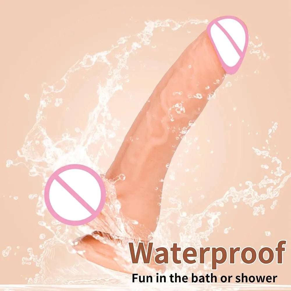 7.1 Inch Realistic Dildo Feels Like Skin Body-Safe Material G Spot Stimulator Dildos with Strong Suction Cup Sex Toys for Women