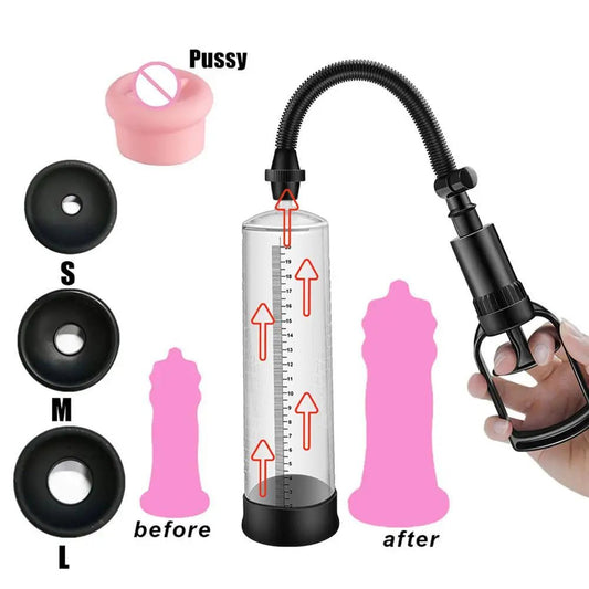 Male Vacuum Pump Increase Length Enhancement 18 Plus Device