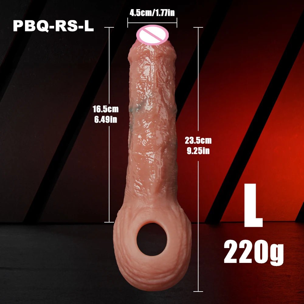 Men Extender Silicone Sleeve For Realistic Enlargement