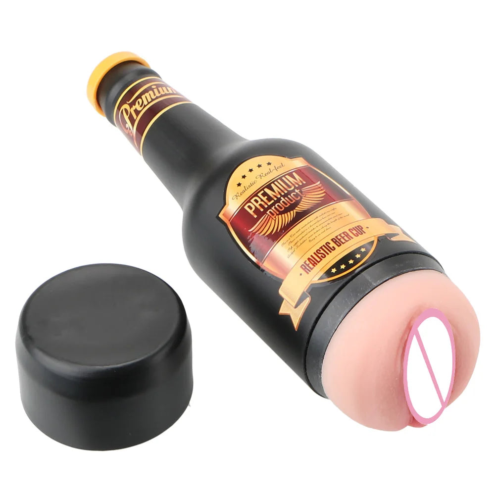 Alluring Beer Bottle Male Pleasure Device Real Delight Toy