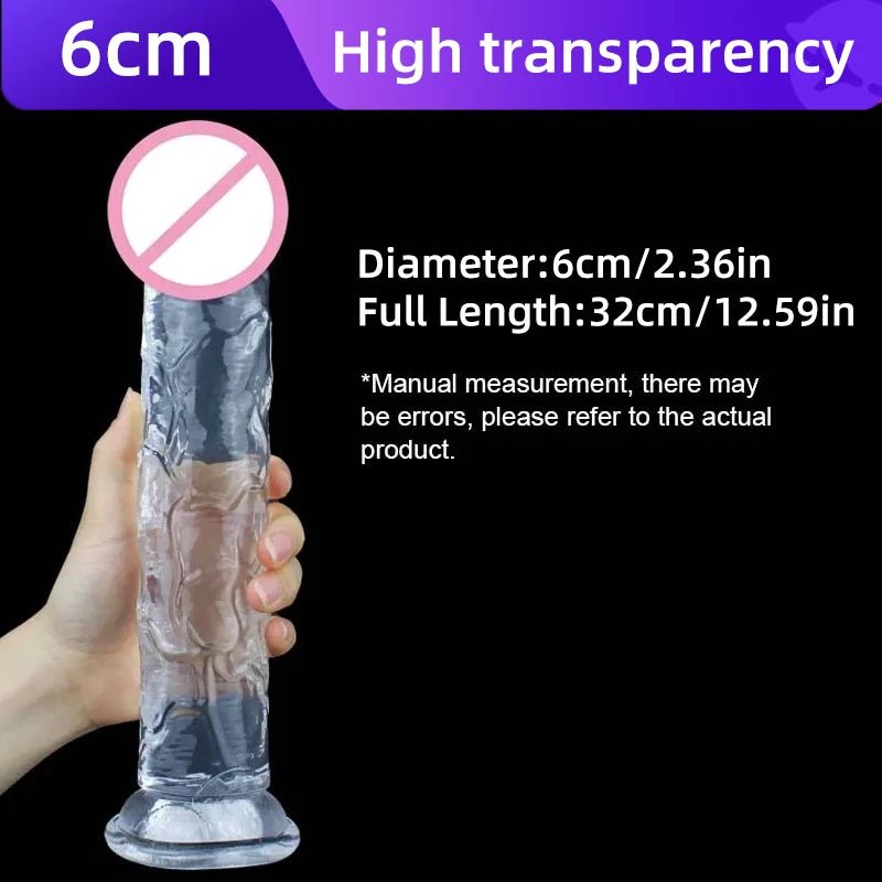 Transparent Realistic Toy Soft Crystal Jelly G Spot Delight