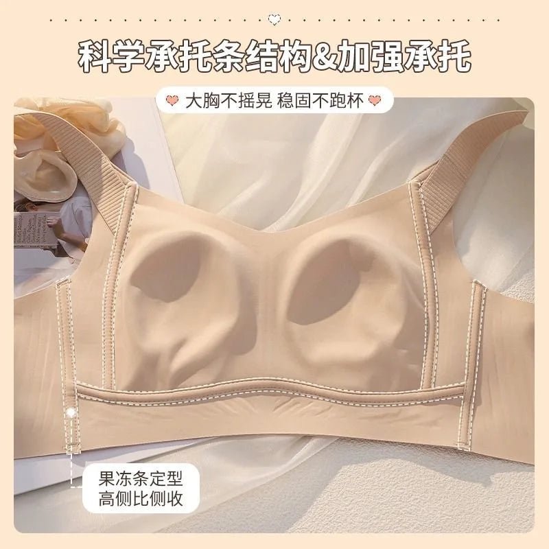 Large Boobs Show Small Lingerie Anti-Sagging Full-Cup Bra