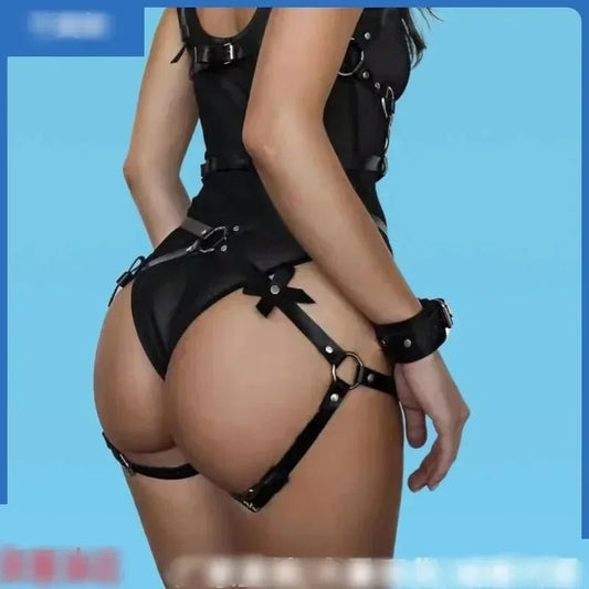Sexy Women's Underwear SM Leather Harness Bondage Lingerie