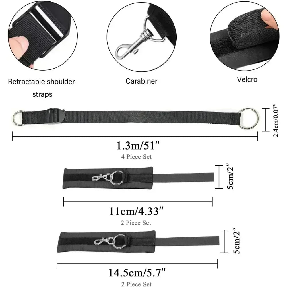 Bed BDSM Kit Set Sex Toy Handcuffs for Couples Fun