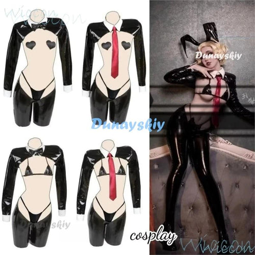Costume de cosplay de lapin inversé en cuir au design original