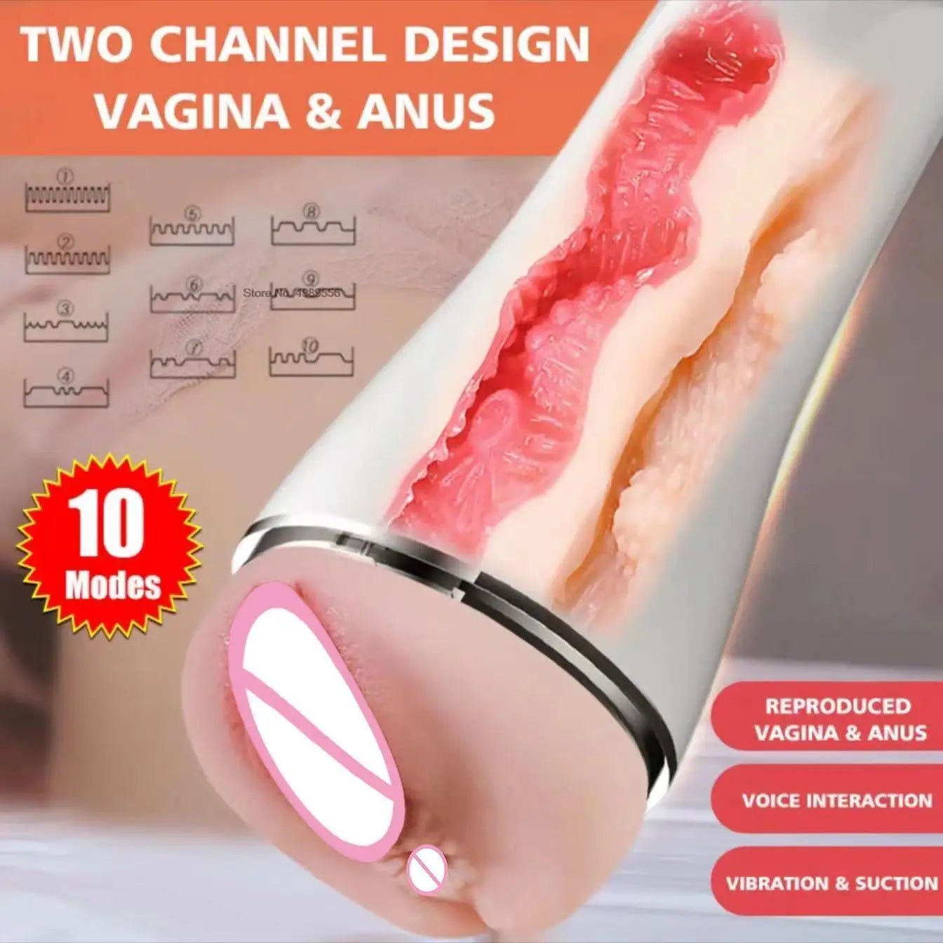 Automatic Oral Heating Vibrator for Ultimate Male Pleasure