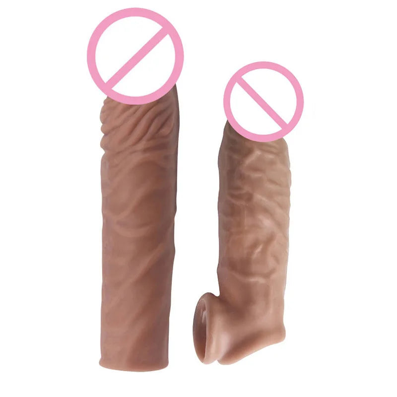 Silicone Sleeve Soft Realistic Extender for Pleasure