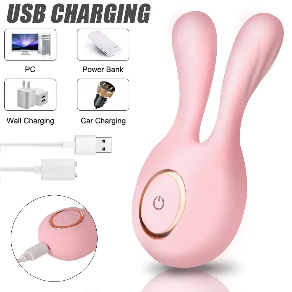 10cm Rabbit Ear Vibrator Nipple Clamps For Ultimate Bliss