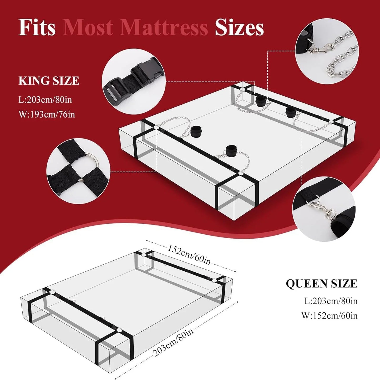 Bed Restraint Set Couple Sex Toys Bondage Kit for Adults