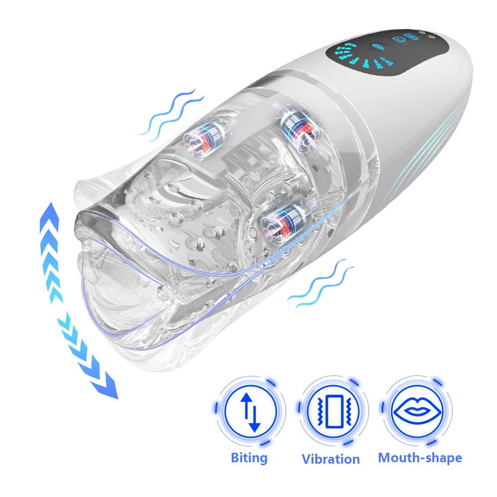 Automatic Toy for Men Oral Pleasure Device Vibrator 55 Characters