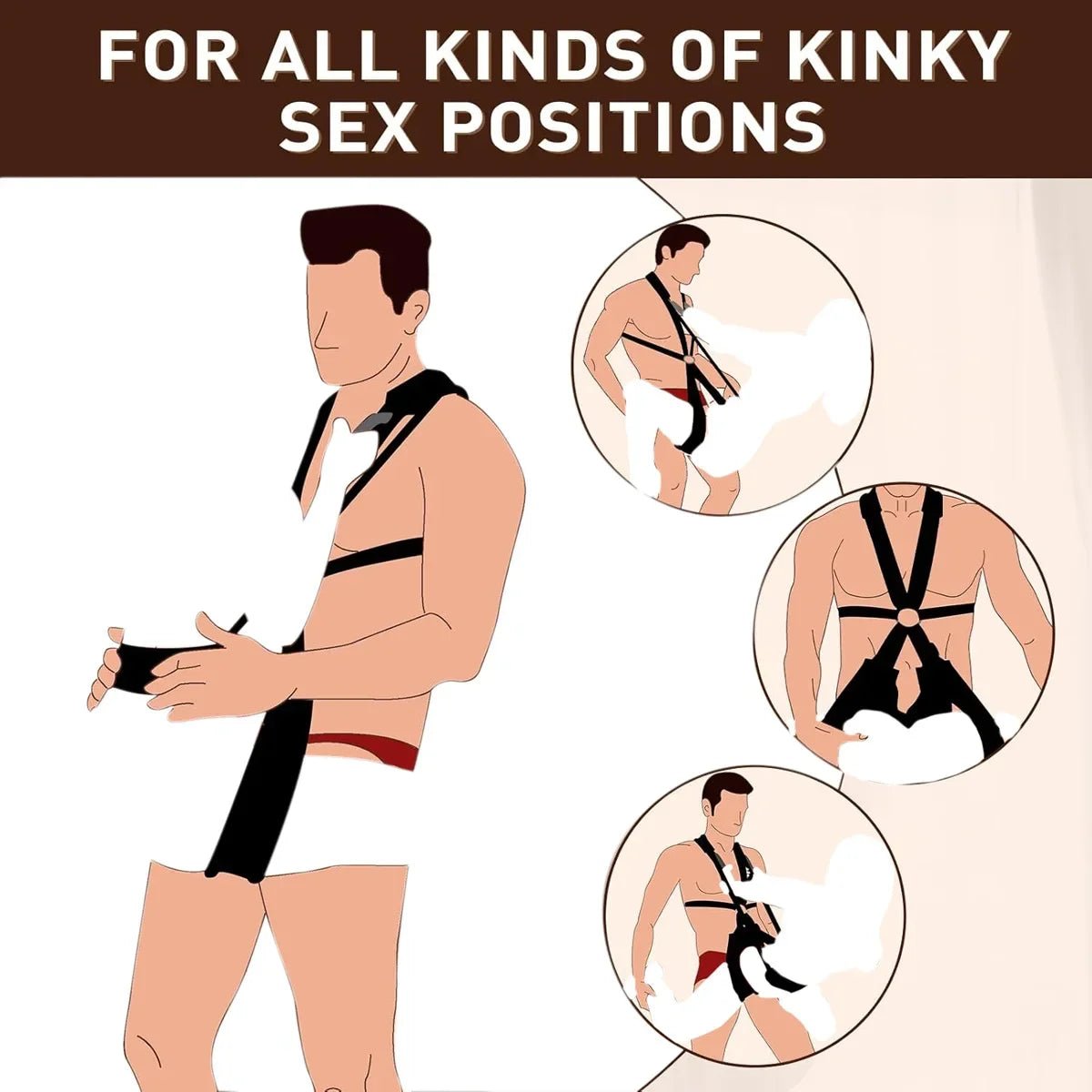 BDSM Bondage Love Slings Couples Sex Swing Set Adjustable