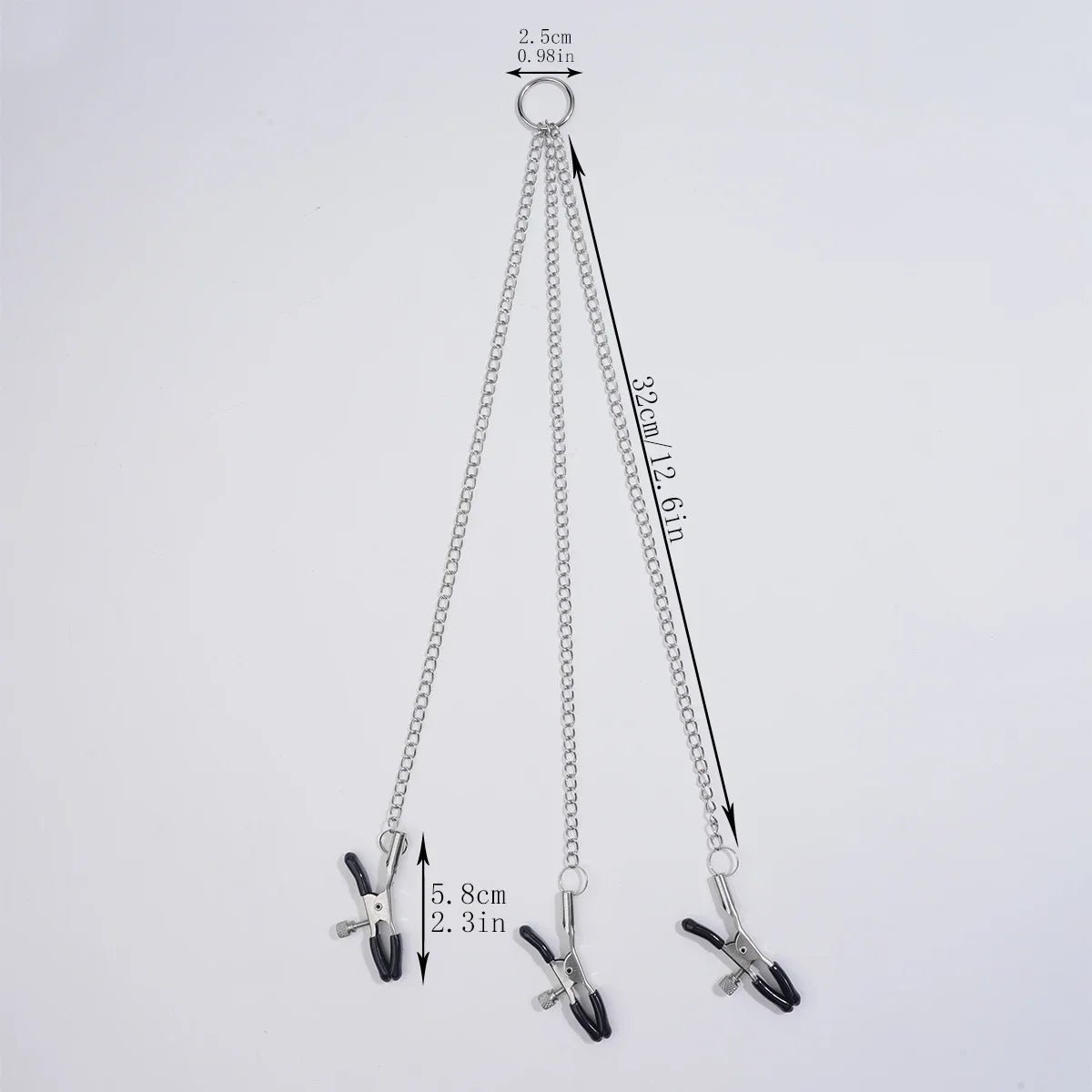 Metal Nipple Clamp With Chain For Women Fetish Bondage