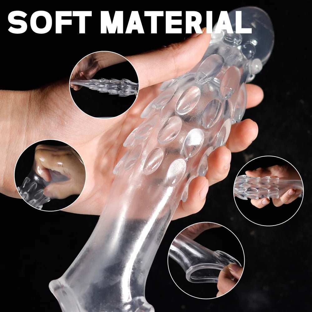 Reusable Condoms Size Extension Sleeve with Vibrator Enhancer