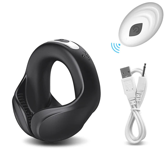 Vibrating Ring Testicle Massager Prostate Stimulator Device