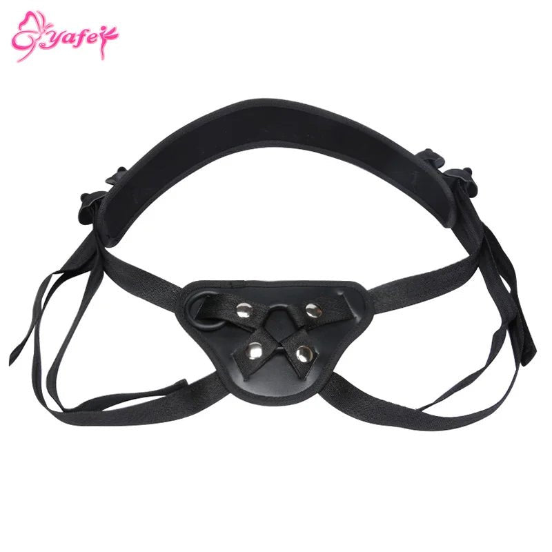 Wearable Realistic Dildo PU Leather Flirting Belt Strap On
