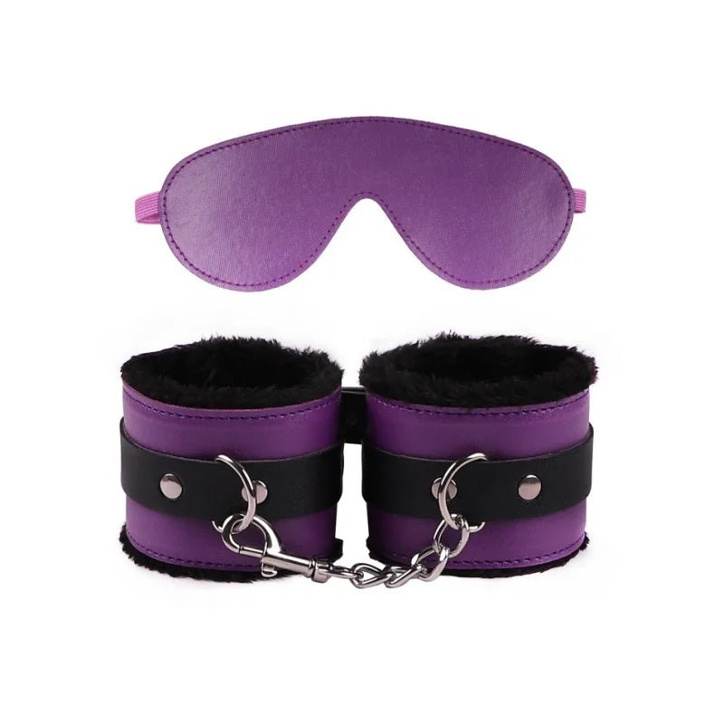 Bondage Equipment Erotic Handcuffs With Blindfold BDSM Kit