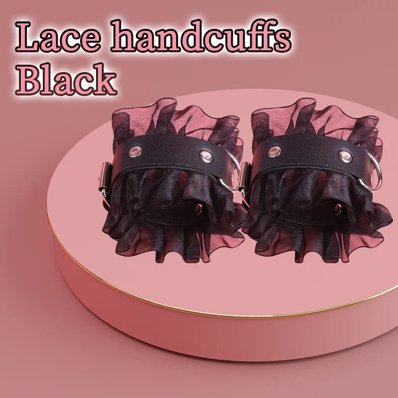 Sex Games Bondage Kits With Handcuffs Nipple Clamps Whip