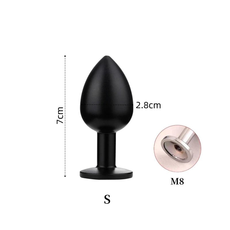 25cm Mini Elegant Metal Plug with Charming Small Tail Toy