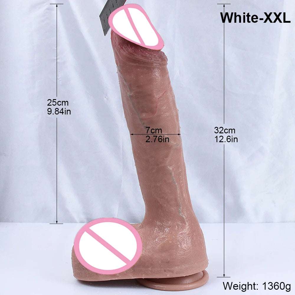 XXL Oversized Dildo Realistic Huge Penis Giant Phallus Long Soft Silicone Suction Cup Anal Sex Toys For Women Vagina Masturbator