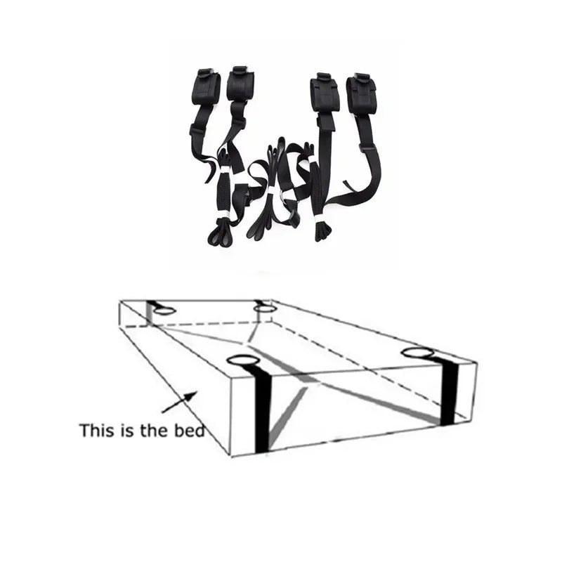 BDSM Bondage Set Soft Cuffs Ankle Restraints Sex Toys
