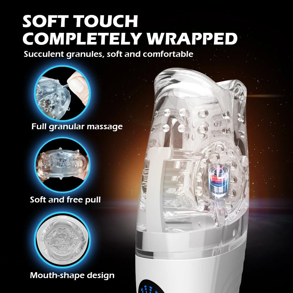 Automatic Toy for Men Oral Pleasure Device Vibrator 55 Characters