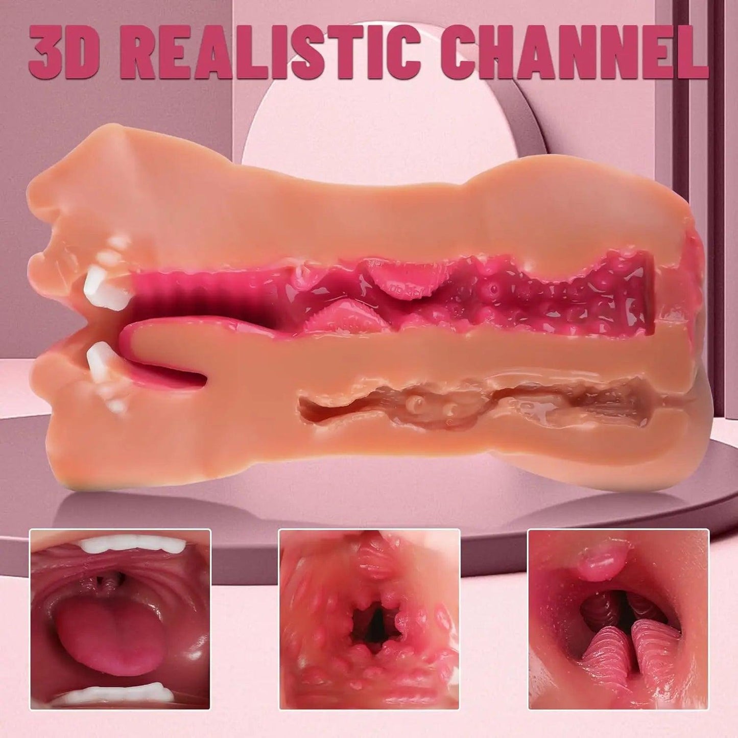 3 en 1 Bande Dents Bouche Vagin Plug Anal