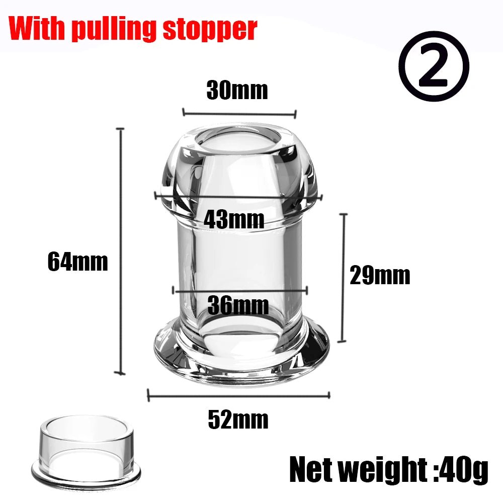 Hollow Plug Silicone Butt Plugs with Stopper for Prostate Massage