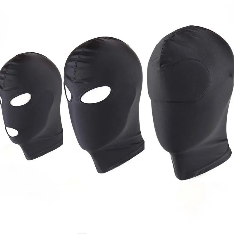 3 Hole Mask Hood Sexy Toys Open Mouth Eye Bondage Set