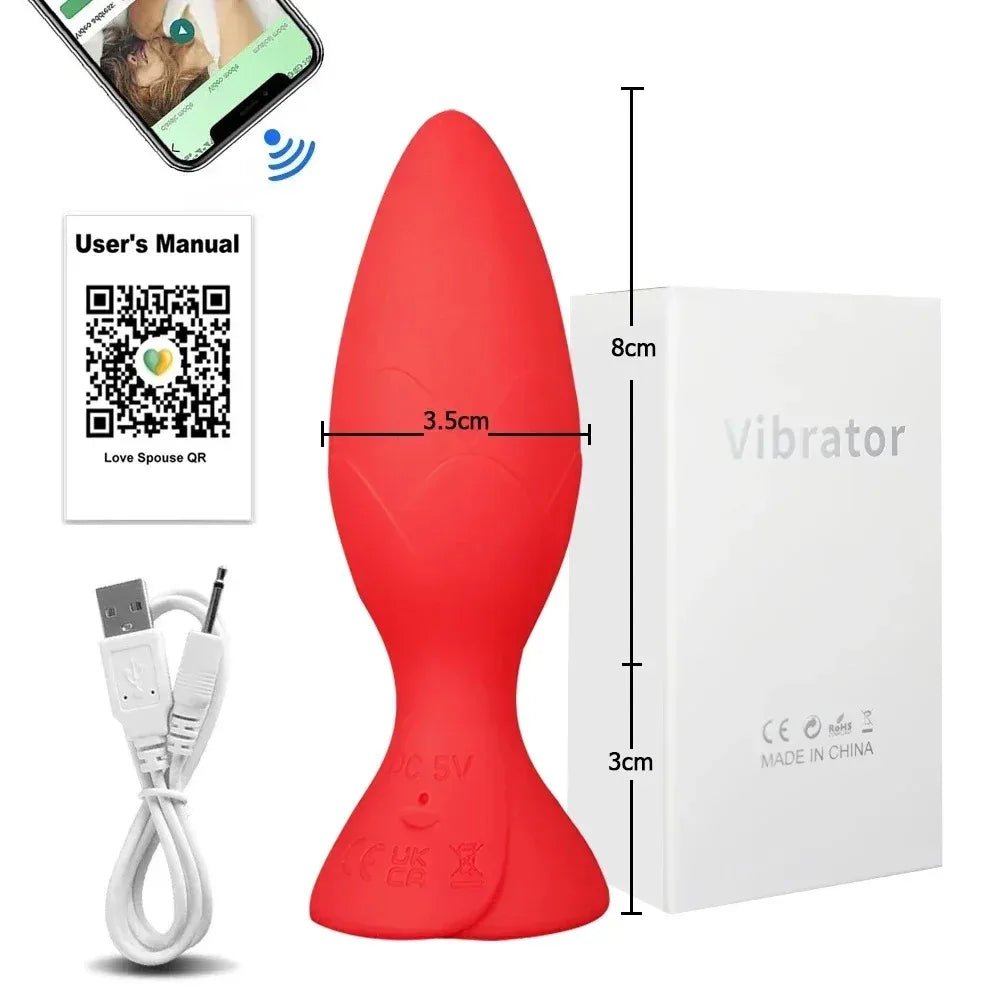 APP Wireless Control Vibrator Butt Plug Men Prostate Massager